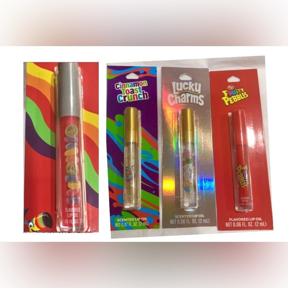 2pack Breakfast Cereal flavored scented‎ lip oils in 4 delicious flavors new - Picture 1 of 16